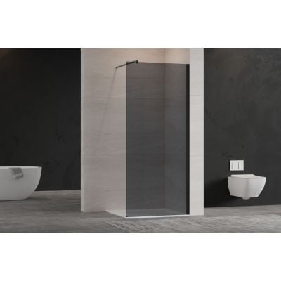 Ścianka prysznicowa walk-in 120 cm czarny półmat/szkło grafitowe AK32123 Invena