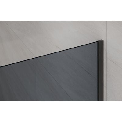 Ścianka prysznicowa walk-in 120 cm czarny półmat/szkło grafitowe AK32123 Invena