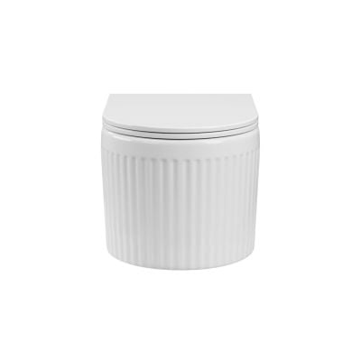 Miska WC z deską wolnoopadającą wisząca bez kołnierza biały półmat CE92001 Invena Glamour