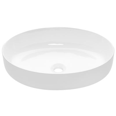 Umywalka 55x41 cm owalna nablatowa biała CE30001 Invena Astri