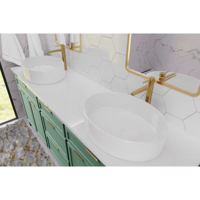 Umywalka 55x41 cm owalna nablatowa biała CE30001 Invena Astri