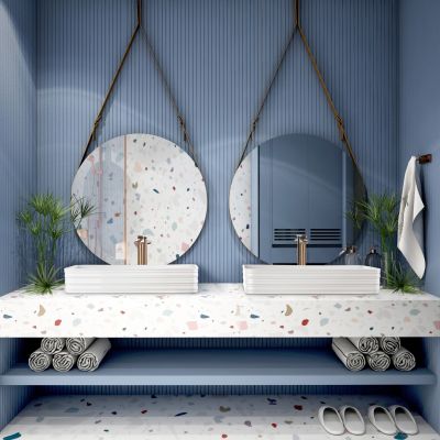 Umywalka 66x38 cm prostokątna nablatowa biała CE54P01 Invena Akte