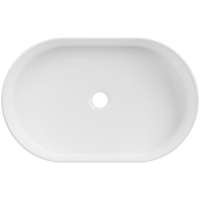 Umywalka 50x32 cm owalna nablatowa biała CE63W01 Invena Glamour