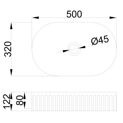 Umywalka 50x32 cm owalna nablatowa biała CE63W01 Invena Glamour