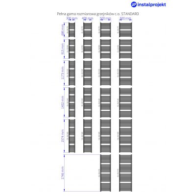 Grzejnik łazienkowy drabinkowy 91.5x40 cm biały GŁ4090 Instal Projekt Standard