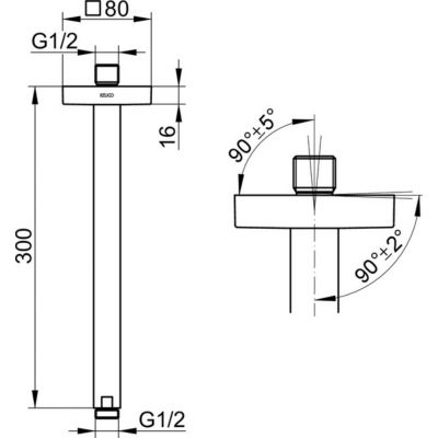 Ramię prysznica 53089010302 Keuco