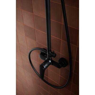 KFA Armatura Otava 555691081 zestaw prysznicowy ścienny z deszczownicą czarny
