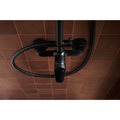 KFA Armatura Otava 555691081 zestaw prysznicowy ścienny z deszczownicą czarny