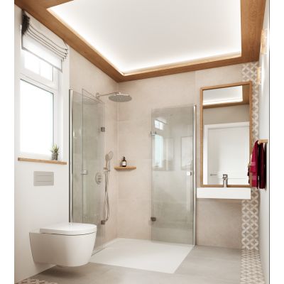 Kaldewei Cayonoplan brodzik 90x90 cm kwadratowy model 2254-5 z obniżonym nośnikiem styropianowym biały matowy 361447980711