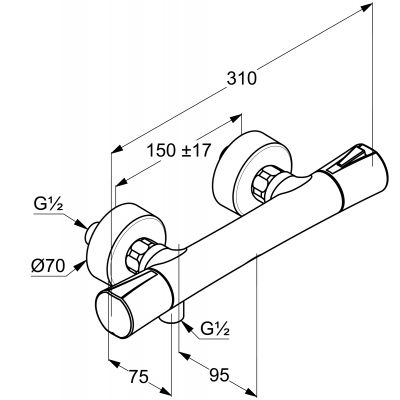 Kludi Zenta 351000538 bateria prysznicowa