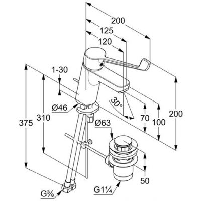 Kludi Pure&Easy 372870565 bateria umywalkowa stojąca chrom
