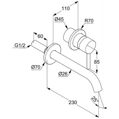 Kludi Bozz 382450576 bateria umywalkowa podtynkowa