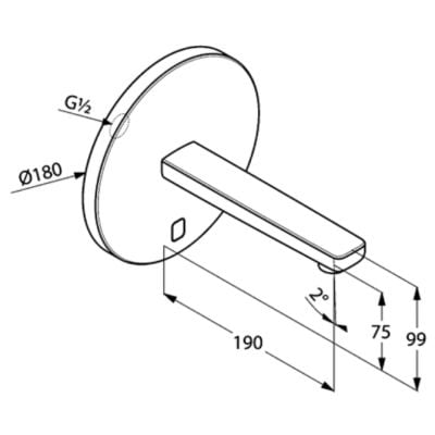 Kludi Zenta 3850305 zawór umywalkowy podtynkowa chrom