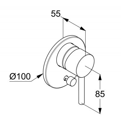 Kludi Bozz 387160576 bateria wannowo-prysznicowa podtynkowa
