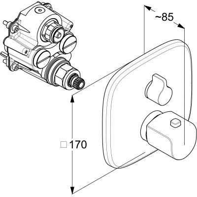 Kludi Ameo 418350575 bateria prysznicowa podtynkowa termostatyczna chrom