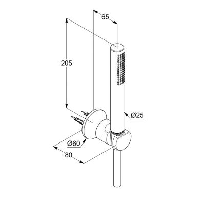 Zestaw prysznicowy ścienny złoty 20850N015 Kludi Nova Fonte Puristic