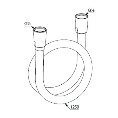 Kludi Suparaflex 610715300 wąż prysznicowy 125 cm biały
