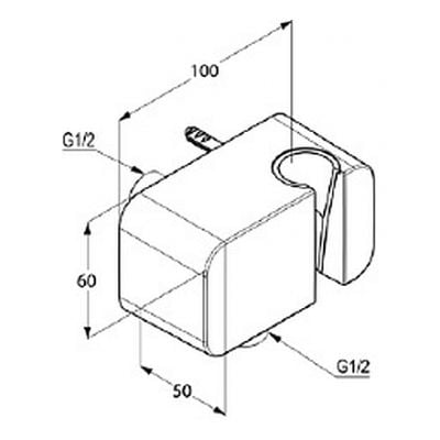 Kludi A-QA 655600500 przyłącze kątowe z uchwytem