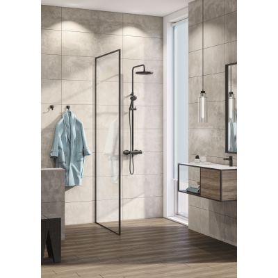 Deszczownica 24.5x24.5 cm okrągła czarna 665113900 Kludi A-QA