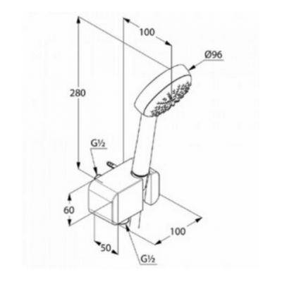 Kludi Logo Neo 686700500 zestaw prysznicowy