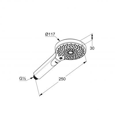 Słuchawka prysznicowa czarna 698303900 Kludi Dive