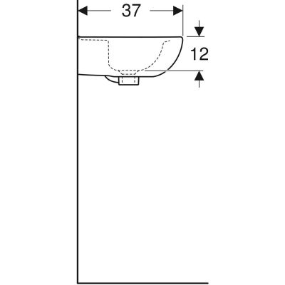 Umywalka 45x37 cm półokrągła ścienna biała K91045000 Koło Rekord