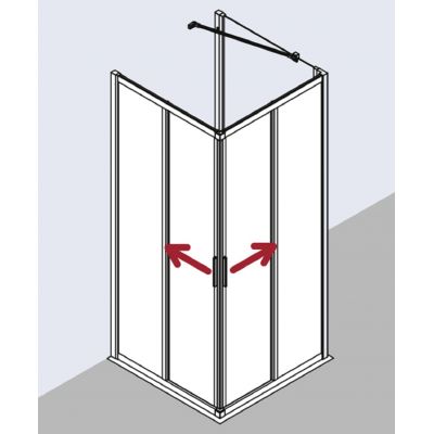Kabina prysznicowa część lewa 80x80 cm kwadratowa CKE2L080203PK Kermi Cada XS