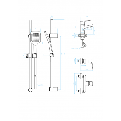 Zestaw baterii BKBA041D Kuchinox Borgo