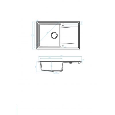 Zlewozmywak granitowy 67x44 cm SBU711T Kuchinox Hunter