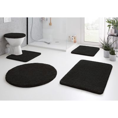 Dywanik łazienkowy 65x55 cm prostokątny czarny 5405926539 Kleine Wolke Relax