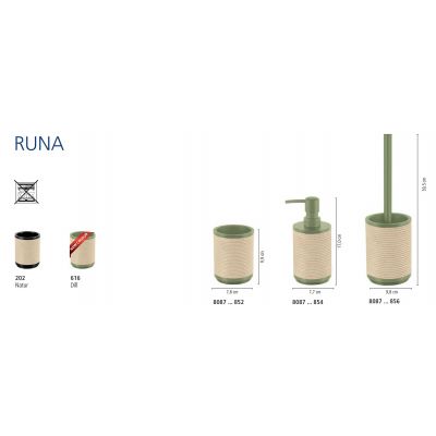 Kleine Wolke Runa 8087616856 szczotka toaletowa stojąca beżowa