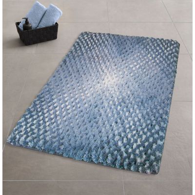 Dywanik łazienkowy 120x70 cm prostokątny niebieski 9121750225 Kleine Wolke Cory