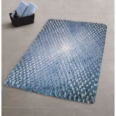 Dywanik łazienkowy 100x60 cm prostokątny niebieski 9121750360 Kleine Wolke Cory