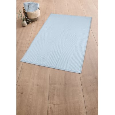 Dywanik łazienkowy 90x60 cm prostokątny niebieski 9178738519 Kleine Wolke ZigZag