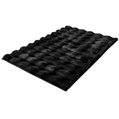 Dywanik łazienkowy 90x60 cm prostokątny czarny 9198926519 Kleine Wolke Cloud