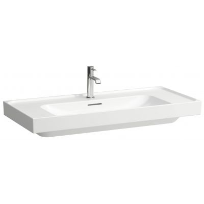 Umywalka 100x46 cm prostokątna ścienna-meblowa biała H8101197571091 Laufen Meda