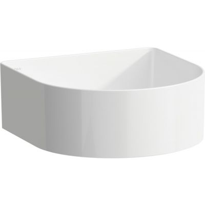Umywalka 34x34 cm półokrągła nablatowa biała H8123407571121 Laufen Sonar