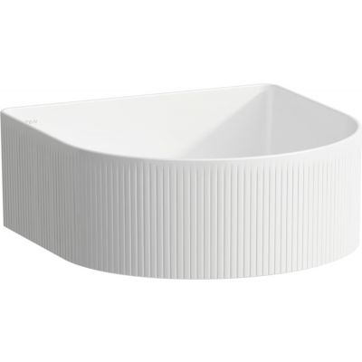 Umywalka 34x34 cm półokrągła nablatowa biała H8123410001121 Laufen Sonar