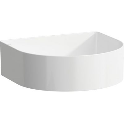 Umywalka 41x36.5 cm półokrągła nablatowa biała H8123420001121 Laufen Sonar