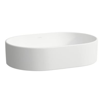 Umywalka 55x38 cm owalna nablatowa biała H8129447571121 Laufen Savoy