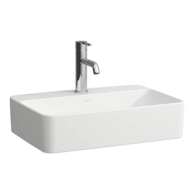 Umywalka 55x38 cm prostokątna nablatowa biała H8169457571111 Laufen Savoy