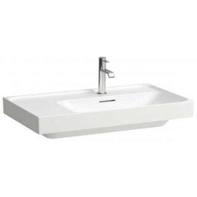 Umywalka 80x46 cm prostokątna ścienna-meblowa biała H8171150001041 Laufen Meda