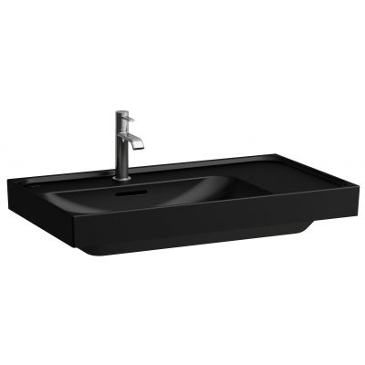 Umywalka 80x46 cm prostokątna ścienna-meblowa czarna H8171167161041 Laufen Meda