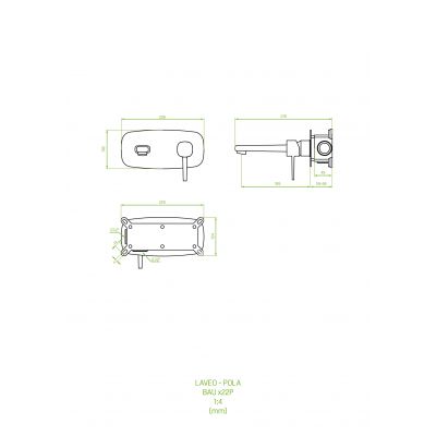 Laveo Pola BAP722P bateria umywalkowa podtynkowa