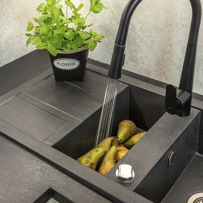 Zlewozmywak granitowy 100x48 cm SBB431T Laveo Barbados