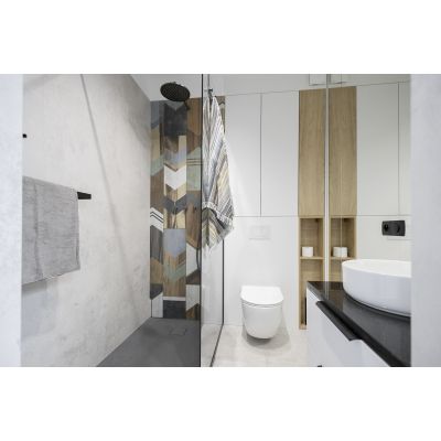 Umywalka 51x39 cm owalna nablatowa biała VUD6251 Laveo Desna