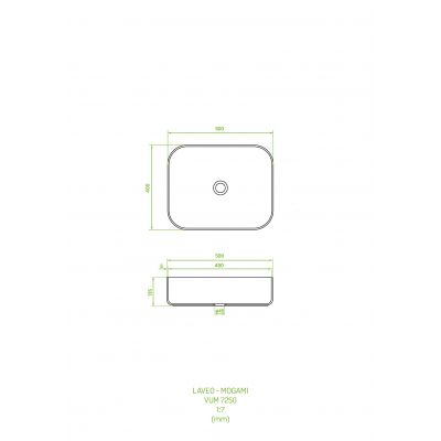 Umywalka 50x40 cm owalna nablatowa biała VUM7250 Laveo Mogami