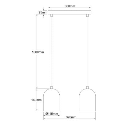 Lampa wisząca 2x8 W złota LP01102LGD Light Prestige Nilo