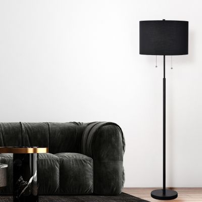Lampa stojąca 2x15 W czarna LP03042FBK Light Prestige Fogo