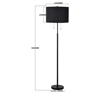 Lampa stojąca 2x15 W czarna LP03042FBK Light Prestige Fogo